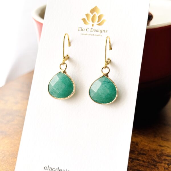 Joyful Bursts - Earrings with Jade
